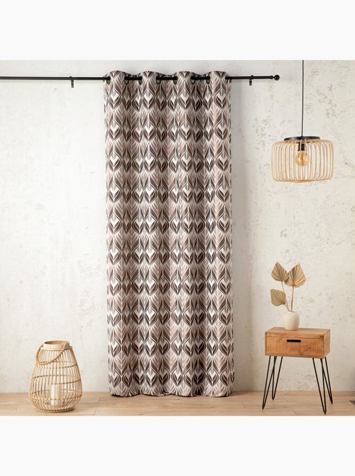 Cortina art déco efecto terciopelo con ojales - Kiabi