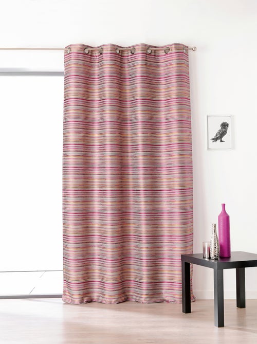 Cortina aspecto shantung con ollaos - Kiabi