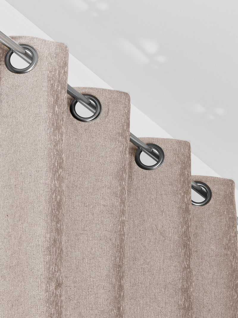 Cortina aspecto terciopelo Beige - Kiabi