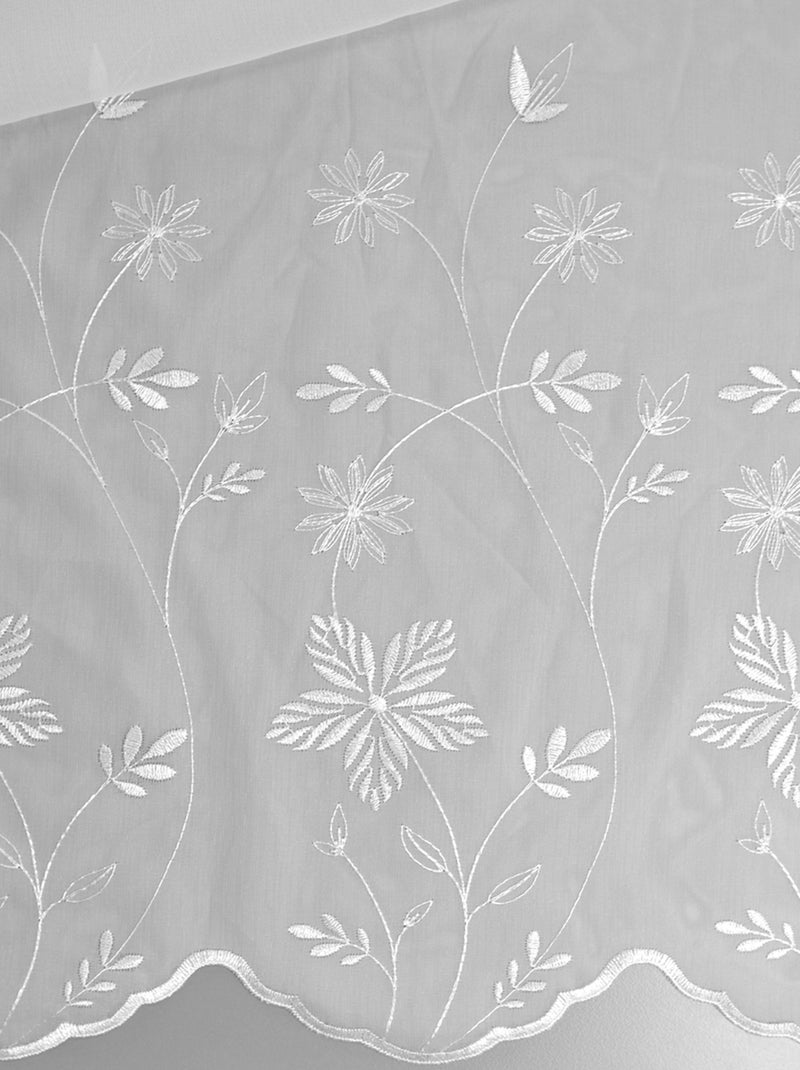 Cortina "BIARRITZ" con trenza fruncida Blanco - Kiabi