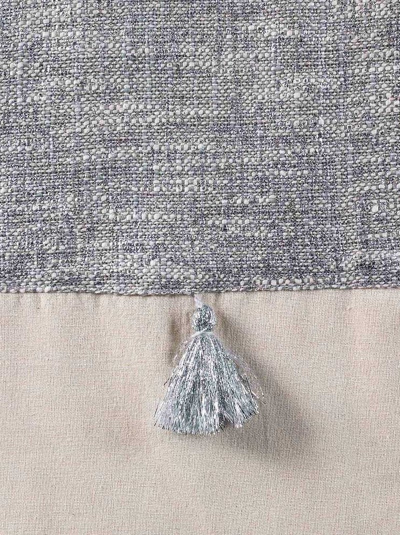 Cortina bohemia con ribete dorado o plateado Beige - Kiabi