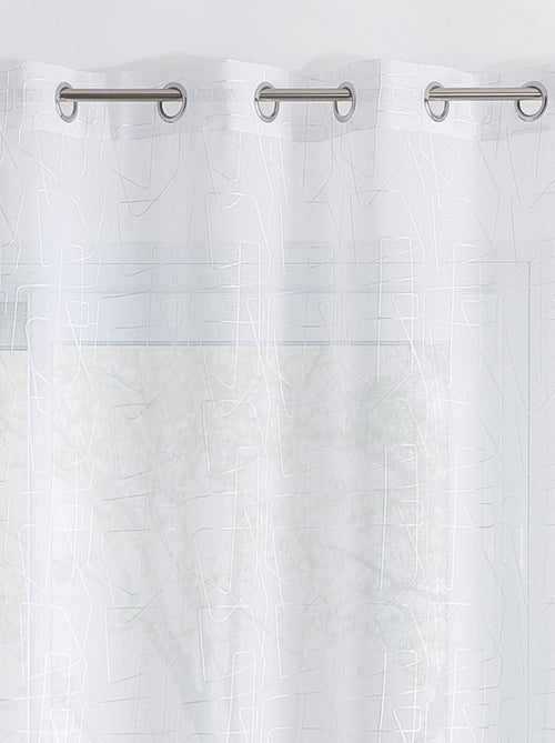 Cortina bordada con estilo gráfico - Kiabi