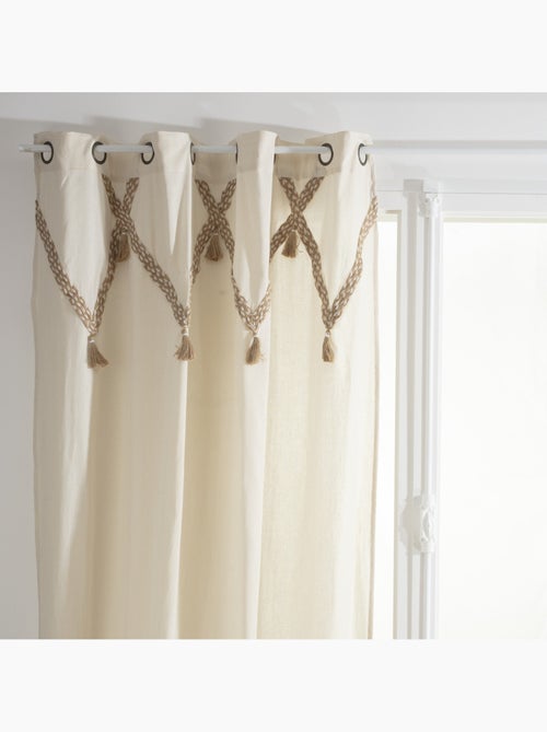 Cortina carmen beige 140x260cm - Kiabi