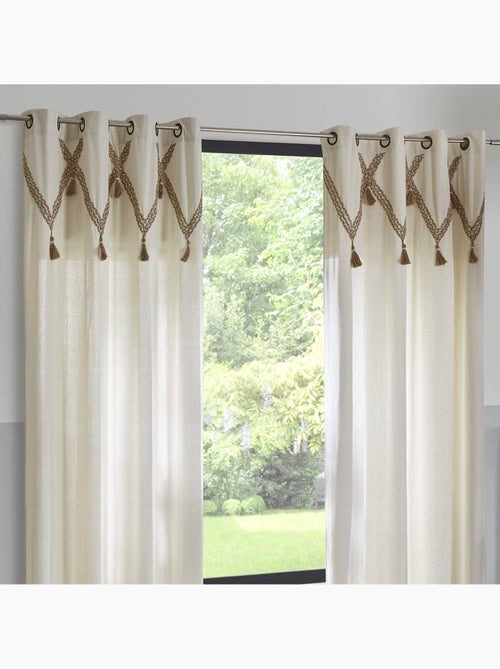Cortina carmen beige 140x260cm - Kiabi