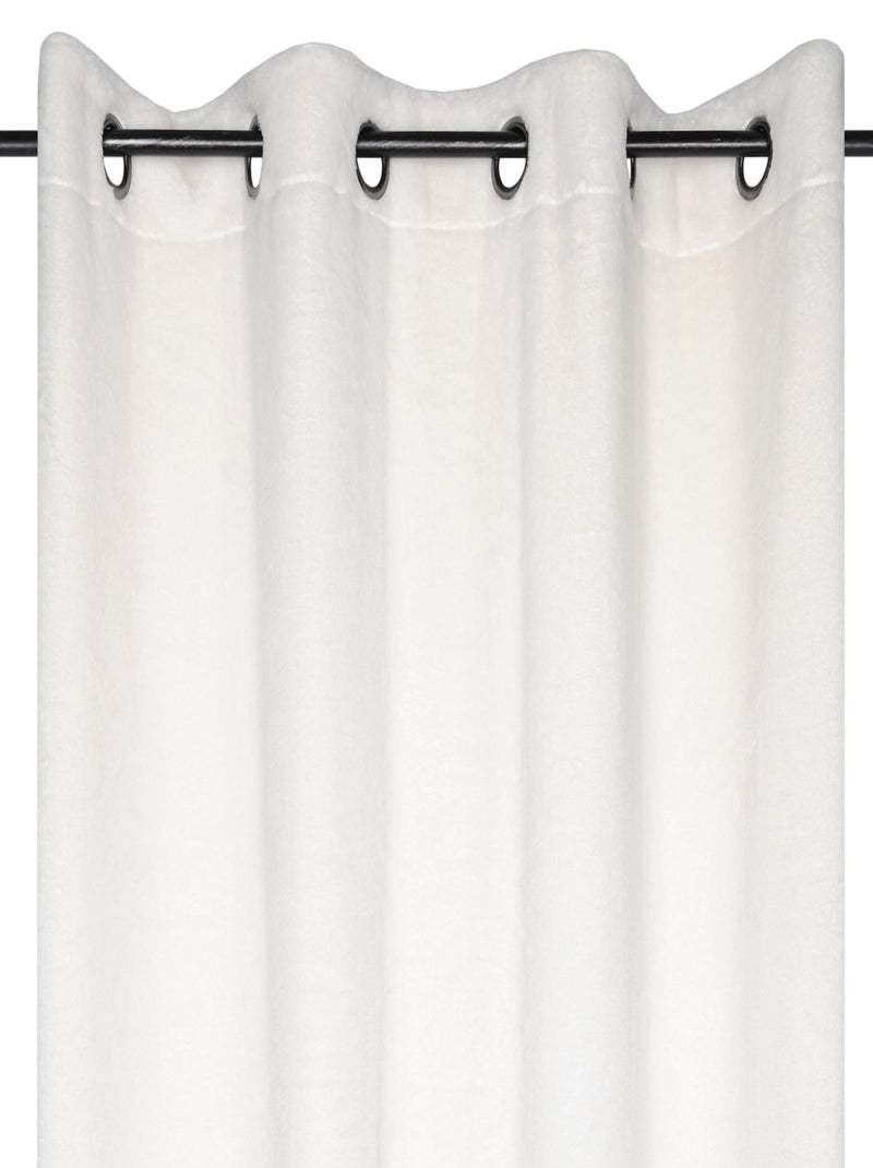 Cortina cocooning de imitación de piel Blanco - Kiabi