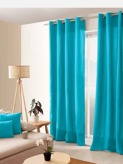 Cortina colorida de algodón puro 8 ollaos - Kiabi