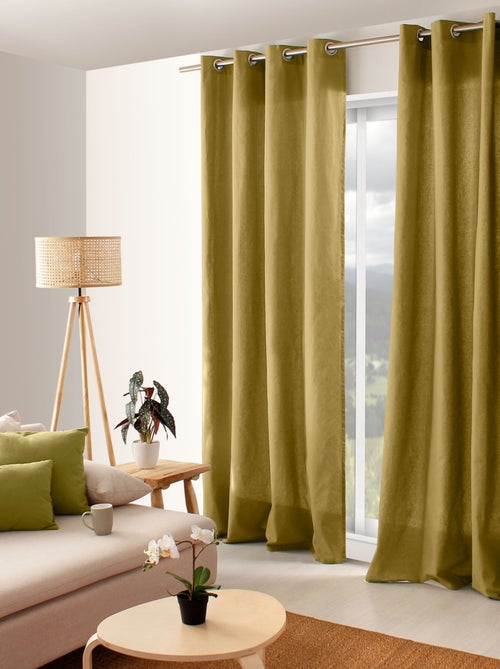 Cortina colorida de algodón puro 8 ollaos - Kiabi