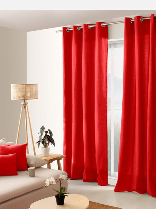 Cortina colorida de algodón puro 8 ollaos - Kiabi