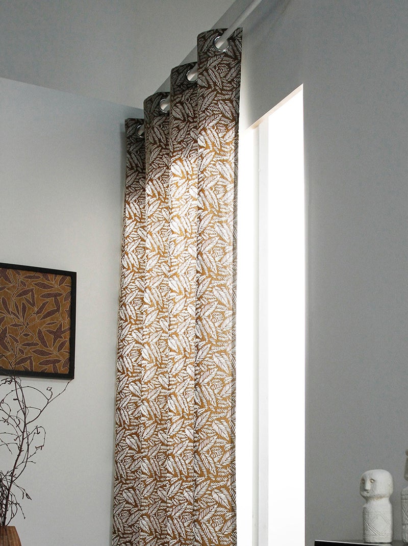 Cortina con arandelas bronce - Kiabi