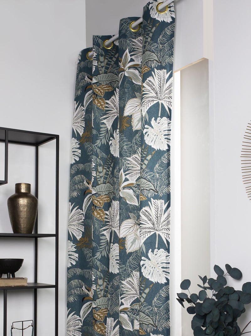 Cortina con arandelas estampado - Kiabi