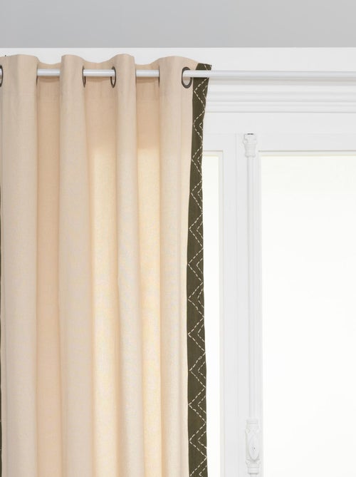 Cortina con bordados geométricos - Kiabi