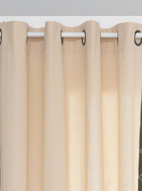 Cortina con bordados geométricos - Kiabi