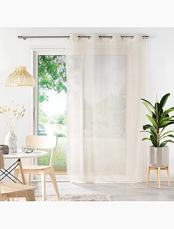 Cortina con efecto lino tejido – Elegancia natural y luz difusa