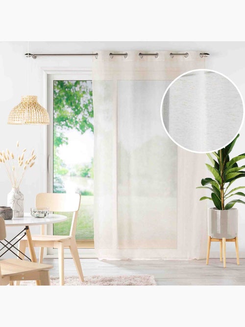 Cortina con efecto lino tejido – Elegancia natural y luz difusa - Kiabi