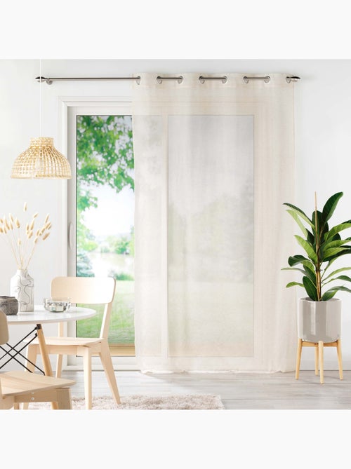 Cortina con efecto lino tejido – Elegancia natural y luz difusa - Kiabi