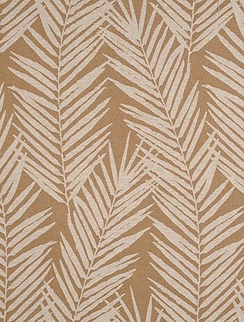 Cortina con estampado de hojas de palmera