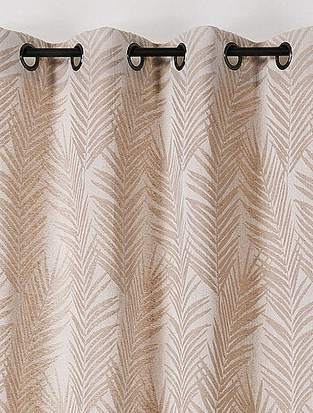 Cortina con estampado de hojas de palmera