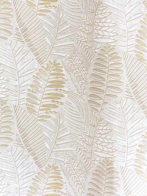 Cortina con estampado de hojas en algodón reciclado - Kiabi