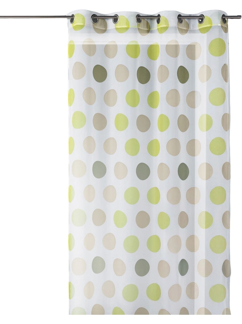 Cortina con estampado de lunares verdes grandes Verde - Kiabi