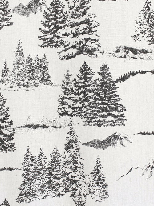 Cortina con estampado de montaña en algodón reciclado - Kiabi