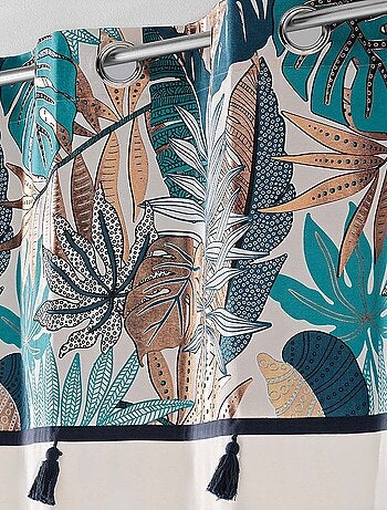 Cortina con estampado exótico