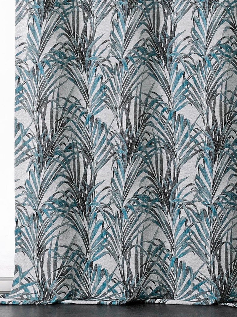 Cortina con estampados exóticos Azul - Kiabi