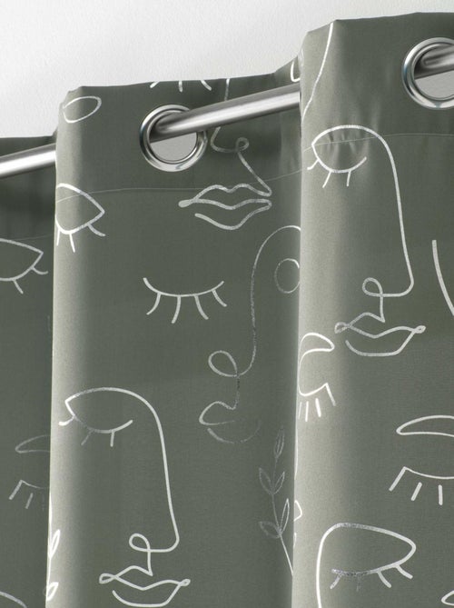 Cortina con estampados metálicos - Kiabi
