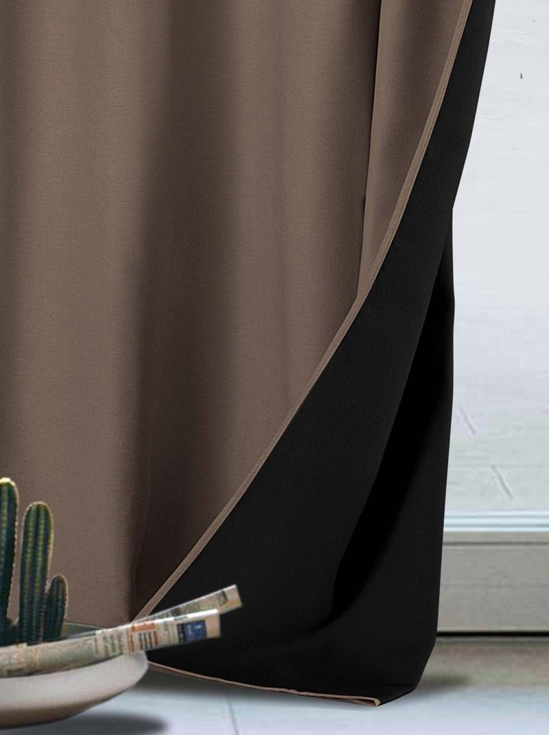 Cortina con forro polar Taupe - Kiabi
