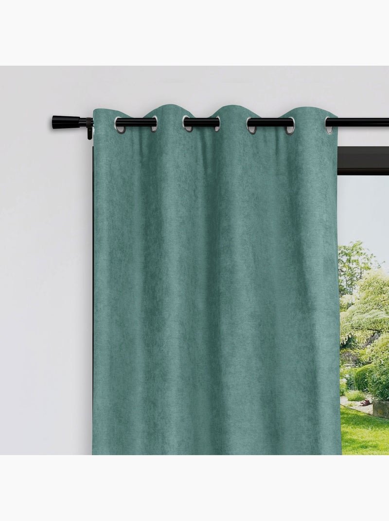 Cortina con forro polar Verde agua - Kiabi