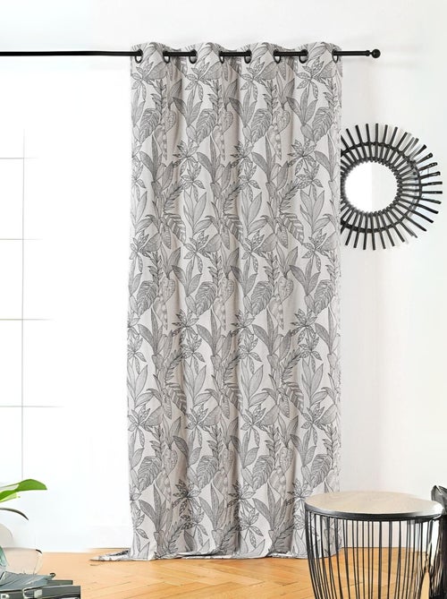Cortina con hojas estilizadas - Kiabi