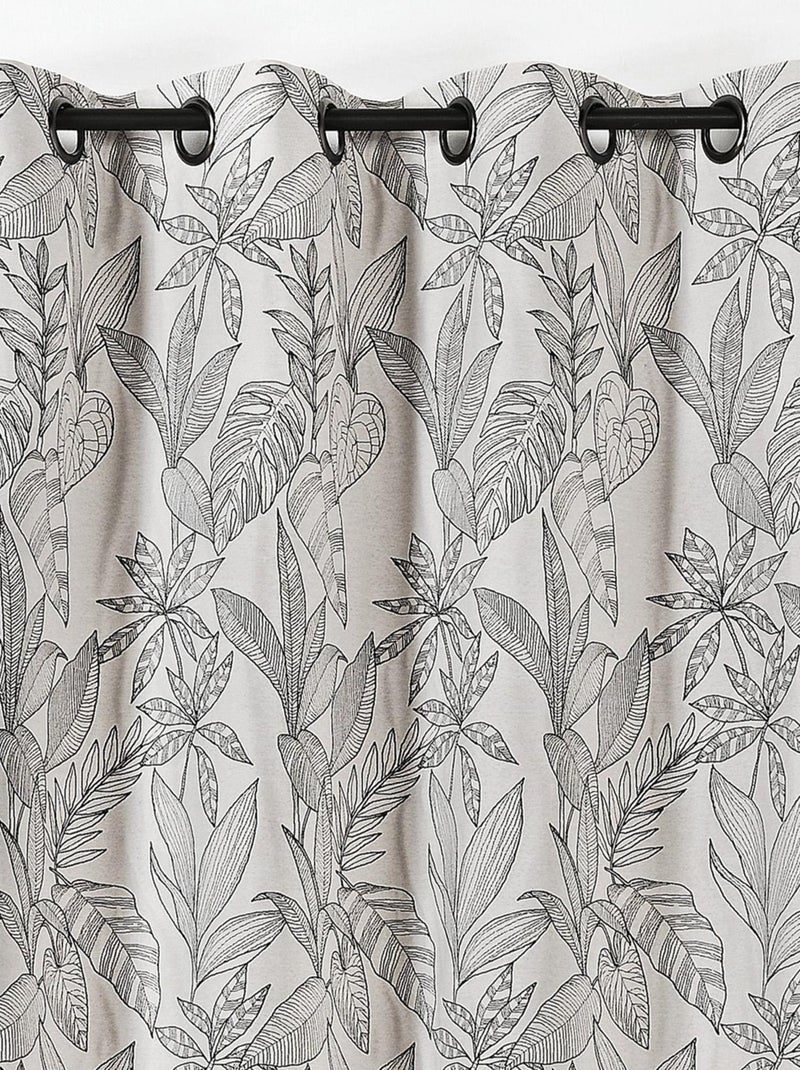 Cortina con hojas estilizadas Beige - Kiabi
