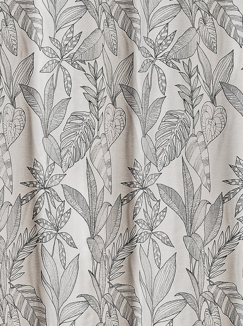 Cortina con hojas estilizadas Beige - Kiabi