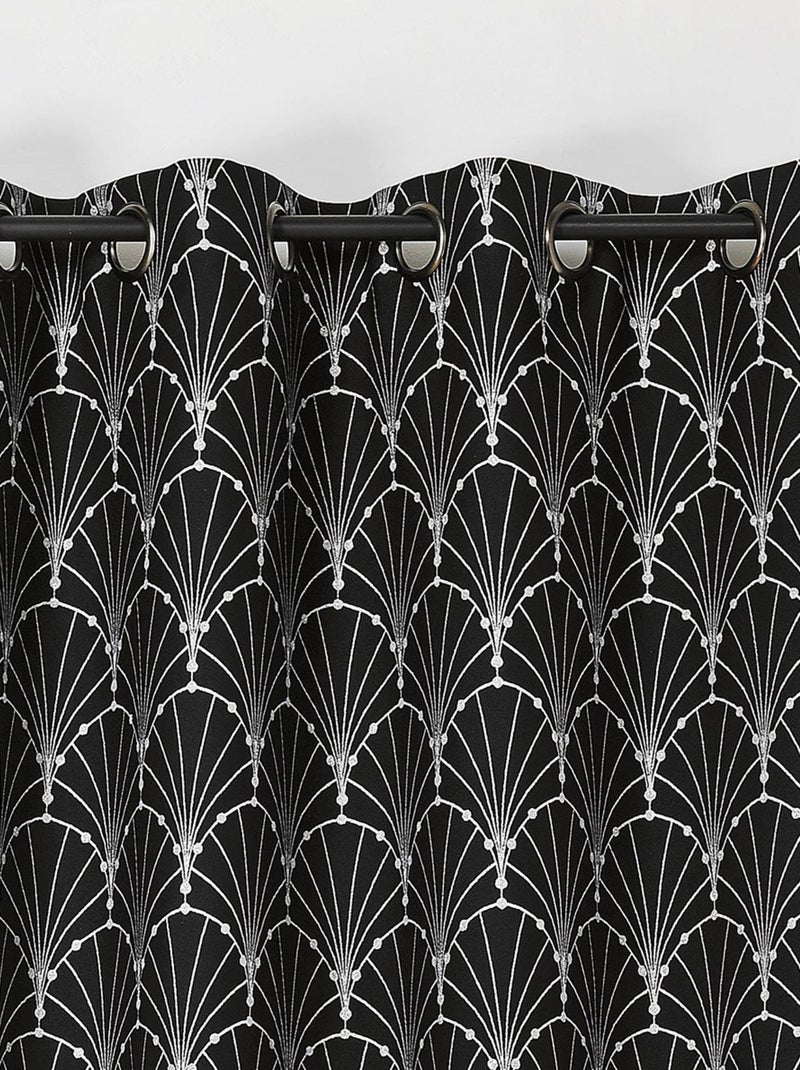 Cortina con impresiones metalizadas Plata - Kiabi