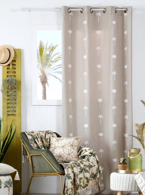 Cortina con motivo de palmeras - Kiabi
