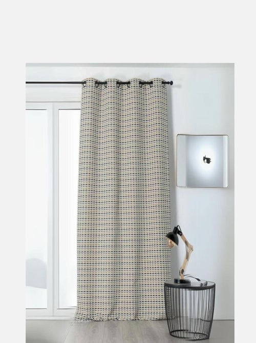 Cortina con motivos geométricos coloridos - Kiabi