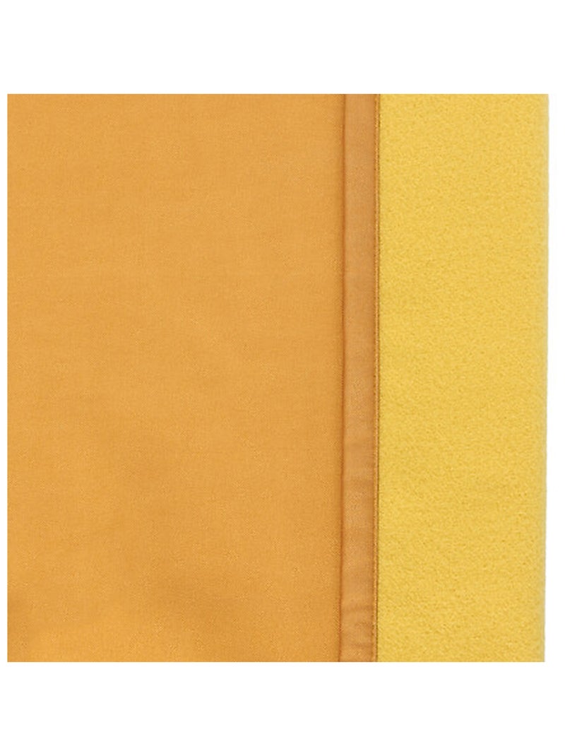 Cortina con ojales aislante térmico con forro polar Amarillo oscuro - Kiabi