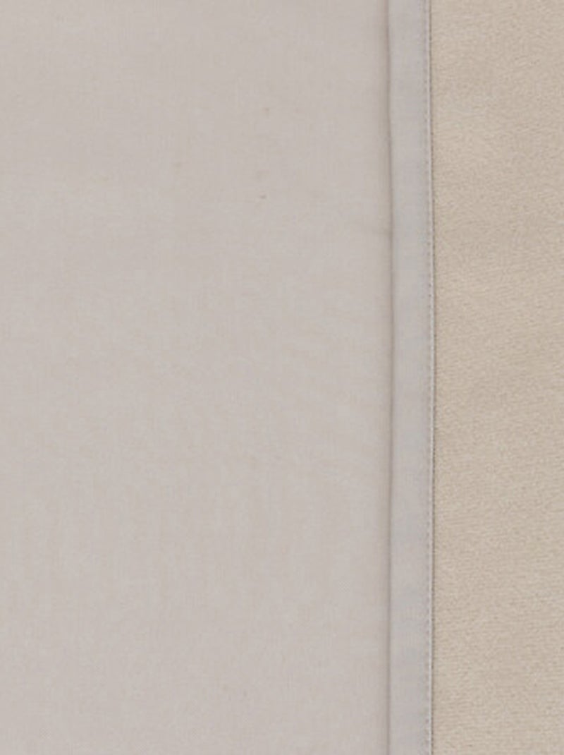 Cortina con ojales aislante térmico con forro polar Beige claro - Kiabi