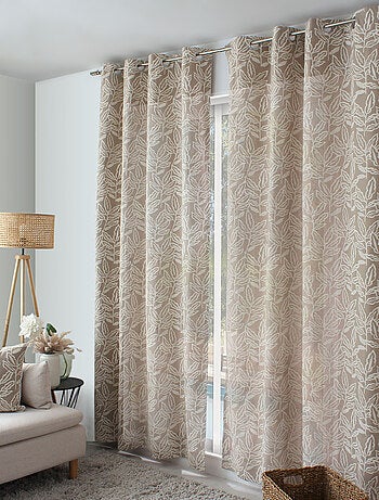 Cortina con ojales de algodón reciclado Chambray