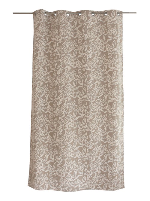 Cortina con ojales de algodón reciclado Chambray - Kiabi