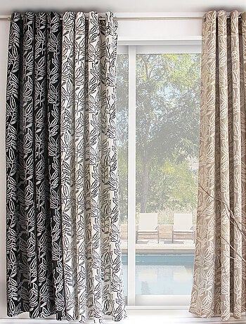 Cortina con ojales de algodón reciclado Chambray