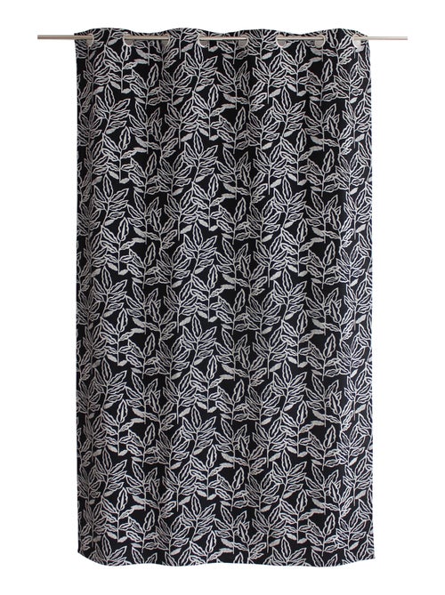 Cortina con ojales de algodón reciclado Chambray - Kiabi