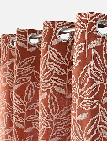 Cortina con ojales de algodón reciclado Chambray