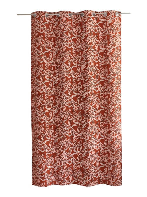 Cortina con ojales de algodón reciclado Chambray - Kiabi