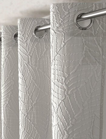 Cortina con ojales de follaje con aspecto gofrado