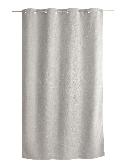 Cortina con ojales de follaje con aspecto gofrado - Kiabi