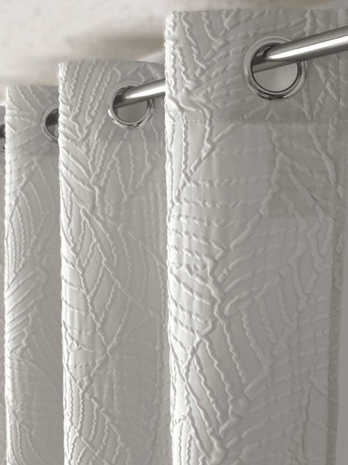 Cortina con ojales de follaje con aspecto gofrado - Kiabi