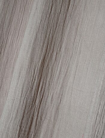 Cortina con ojales de gasa de algodón natural