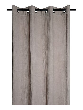 Cortina con ojales de gasa de algodón natural