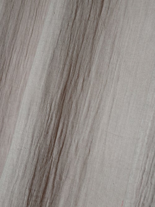 Cortina con ojales de gasa de algodón natural - Kiabi