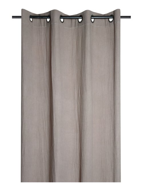 Cortina con ojales de gasa de algodón natural - Kiabi